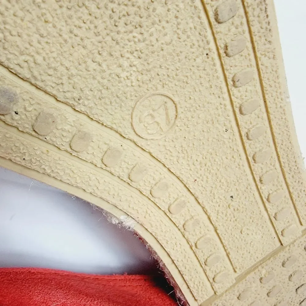Miz Mooz Carmena Orange Suede Flat Espadrille Size 7 EU37